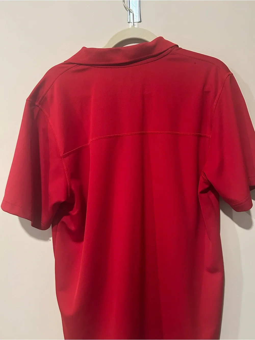 adidas Red Polo with White Team W and Logo